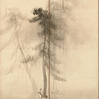 『国宝　松林図屏風（部分）長谷川等伯筆　安土桃山時代・16世紀』の画像