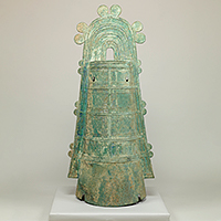 Image of "Dotaku (Bell-shaped bronze), Excavated at Oiwayama, Koshinohara, Yasu-shi, Shiga, Yayoi period, 1st-3rd century (Important Cultural Property)"