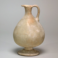 Image of "Ewer, White porcelain, Tang dynasty, 7th century (Important Cultural Property, Gift of Dr. Yokogawa Tamisuke)"