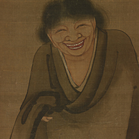 Image of "The Eccentrics Hanshan and Shide (deail), Attributed to Yan Hui, Yuan dynasty, 14th century (Important Cultural Property)"