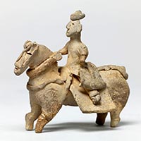 『重要美術品　騎馬人物土偶　朝鮮　三国時代(新羅)・5～6世紀 』の画像