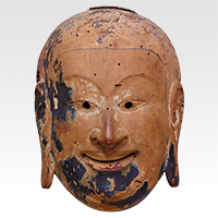 Image of "Gigaku Mask: Shishiko, Asuka period, 7th century (Important Cultural Property)"
