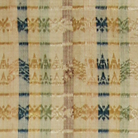 Image of "중요문화재　산 마름모무늬 비단 깔개（부분） 7세기"