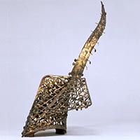 Image of "Headgear, With design in openwork, Attributed provenance: Changnyeong, Korea, Three Kingdoms period (Silla), 6th century (Important Cultural Property)"