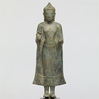 Image of "Standing Buddha, varavati period, 7th-8th century"