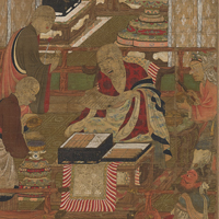 Image of "The Ninth of the Sixteen Arhats (detail), Heian period, 11th century (National Treasure)"