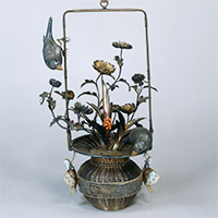 Image of "Hanging Incense Burner in the Shape of a Flower Basket, Edo period, 19th century"