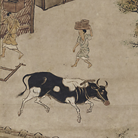 Image of "Landscape of Katada (detail), Attributed to Tosa Mitsumochi, Muromachi period, 16th century"