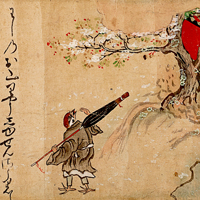 Image of "The Tale of a Sparrow Who Became a Buddhist Monk (detail), Muromachi–Azuchi-Momoyama period, 16th century (Gift of Ms. Mita Etsuko)"