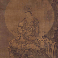 Image of "Nyoirin Kannon (Cintamani-cakra Avalokitesvara), By Ryozen, Nanbokucho period, 14th century (Important Cultural Property)"