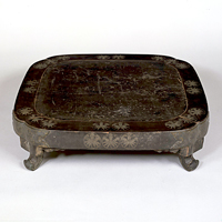 Image of "Abbot's Seat (Raiban) with Gentian Flowers in Roundels, Kamakura period, 13th century (Important Cultural Property)"