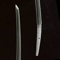 Image of "Long Sword (Tachi), Known as "Dojigiri Yasutsuna" (detail), By Yasutsuna, Heian period, 10th-12th century (National Treasure)"