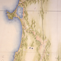 『重要文化財　日本沿海輿地図（中図） 東北（部分） 伊能忠敬作　江戸時代・19世紀』の画像