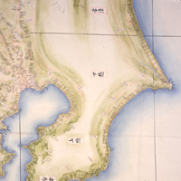 『重要文化財　日本沿海輿地図（中図）（部分） 伊能忠敬作　江戸時代・19世紀』の画像