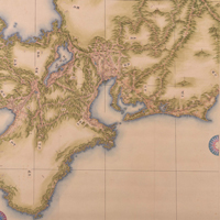 Image of "Map of Japan (Medium-sized map): Chūbu and Kinki Regions (detail), Edo period, 19th century (Important Cultural Property)"