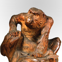 Image of "Old Monkey, By Takamura Kōun, Meiji era, 1893 (Important Cultural Property, Gift of Japan Delegate Office for World's Columbian Exposition)"
