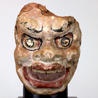 Image of "Head of a Demon, Kumtura Caves, ChinaOtani collection, 7th-8th century"