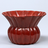 Image of "Spittoon with a Foliate Rim, Red lacquer, China, Southern Song–Yuan dynasty, 13th–14th century"
