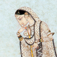 Image of "忧郁的纳伊卡（纳伊卡・巴赫达）（局部）　印度　地方坎格拉派　17世纪"