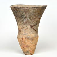 Image of "Deep Pot, Found at Orimoto Shell Mound, Kanagawa, Jōmon period, 4,000-3,000 BC (Gift of Ms. Noguchi Kane)"