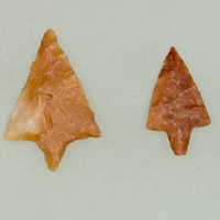 Image of "Stone Arrowheads, Found in Gonohe Town, Aomori, Jōmon period, 2000–400 BC (Gift of Mr. Ewatari Kuamagoro)"