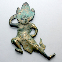 Image of "Repousse Image of the Deity Zaō Gongen, Found at Mount Ōmine Peak Site, Nara, Heian period, 10th–12th century (Important Art Object)"