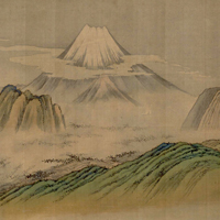 『日金山眺望富士山図（部分）宋紫石筆　江戸時代・18世紀』の画像