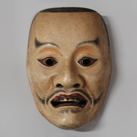 Image of "Noh Mask: Mikazuki, With branded mark “Tenkaichi Zekan”, Azuchi-Momoyama-Edo period, 16th-17th century"