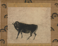 『重要文化財　駿牛図断簡　鎌倉時代・13世紀』の画像