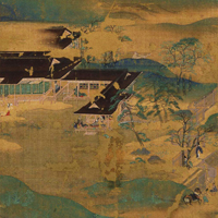 Image of "国宝　山水屏风（部分）　13世纪"