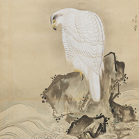 Image of "유토쿠인 요시무네가 가필한 매 그림 화고（부분）　18세기"