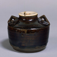 Image of "Container for Thick Tea with Lugs, Named "Odaimyō"Seto ware, Edo period, 17th century (Gift of Mrs. Shiobara Chiyo)"