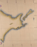 『重要文化財　日本沿海輿地図（中図）北海道東部　伊能忠敬作 	江戸時代・19世紀』の画像
