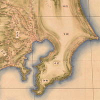 『重要文化財　日本沿海輿地図（中図）関東（部分）　伊能忠敬作　江戸時代・19世紀』の画像