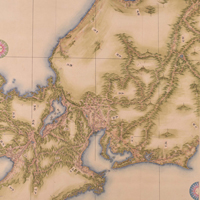 Image of "중요문화재　일본연해여지도(중간 크기 지도): 주부·긴키지방（부분）이노 다다타카　에도시대 19세기"