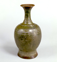 Image of "Long-Necked Jar with Linked Arcs, Reportedly found in South Jeolla Province, Korea, Three Kingdoms period (Baekje), 6th–7th century (Gift of the Ogura Foundation)"