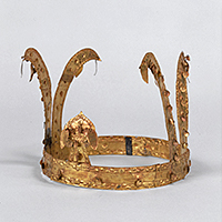 Image of "Crown, Attributed provenance: Gyeongsangnam-do, Korea, Three Kingdoms period (Gaya), 5th century (Important Art Object, Gift of the Ogura Foundation)"