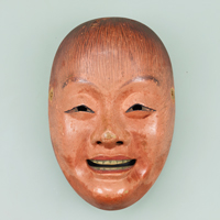 Image of "Noh Mask: ShōjōPassed down by the Konparu troupe, Nara, Muromachi period, 15th-16th century (Important Cultural Property)"