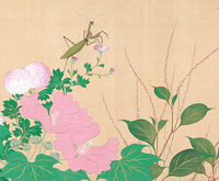 『四季花鳥図巻　巻下（部分）酒井抱一筆　江戸時代・文化15年(1818)』の画像