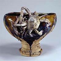 Image of "Footed Bowl with CrabsBy Miyagawa Kōzan I, Meiji era, 1881 (Important Cultural Property, Exhibited at the second National Industrial Exhibition)"
