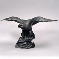 Image of "Eagle, By Suzuki Chōkichi,  Meiji era, 1892 (Important Cultural Property)"