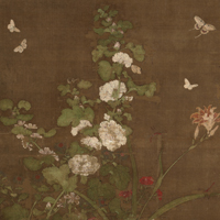 Image of "Insects and FlowersArtist unknown, China, Yuan dynasty, 14th century (Important Cultural Property)"