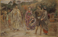 Image of "Study for Talk on Ancient Romance (Compositional Study II)By Kuroda Seiki, 1896"