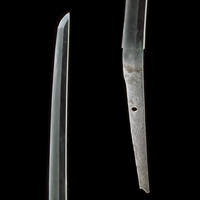 Image of "国宝　太刀（局部）　三条宗近（名物“三日月宗近”）　平安时代 10-12世纪"