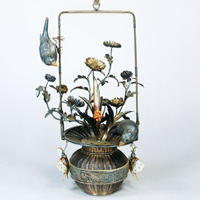 Image of "Hanging Incense Burner in the Shape of a Flower BasketEdo period, 19th century"