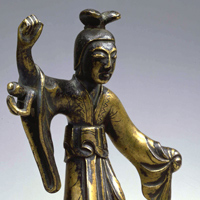 Image of "중요문화재　마야부인 및 천인상（부분）　아스카시대 7세기"