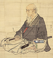 『坪内老大人像画稿　渡辺崋山筆　江戸時代・文政元年(1818)　岡野哲策氏寄贈』の画像