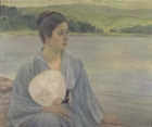 Image of "Lakeside, By Kuroda Seiki, Meiji period, dated 1897 (Important Cultural Property, Gift of Mr. Kabayama Aisuke)"