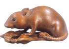 『豆鼠木彫根付　江戸時代・19世紀 上田令吉氏寄贈』の画像