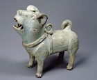 Image of "Green Glazed Pottery Dog, China, Eastern Han dynasty, 2nd - 3rd century (Gift of Mr. Takeyoshi Michikazu)"